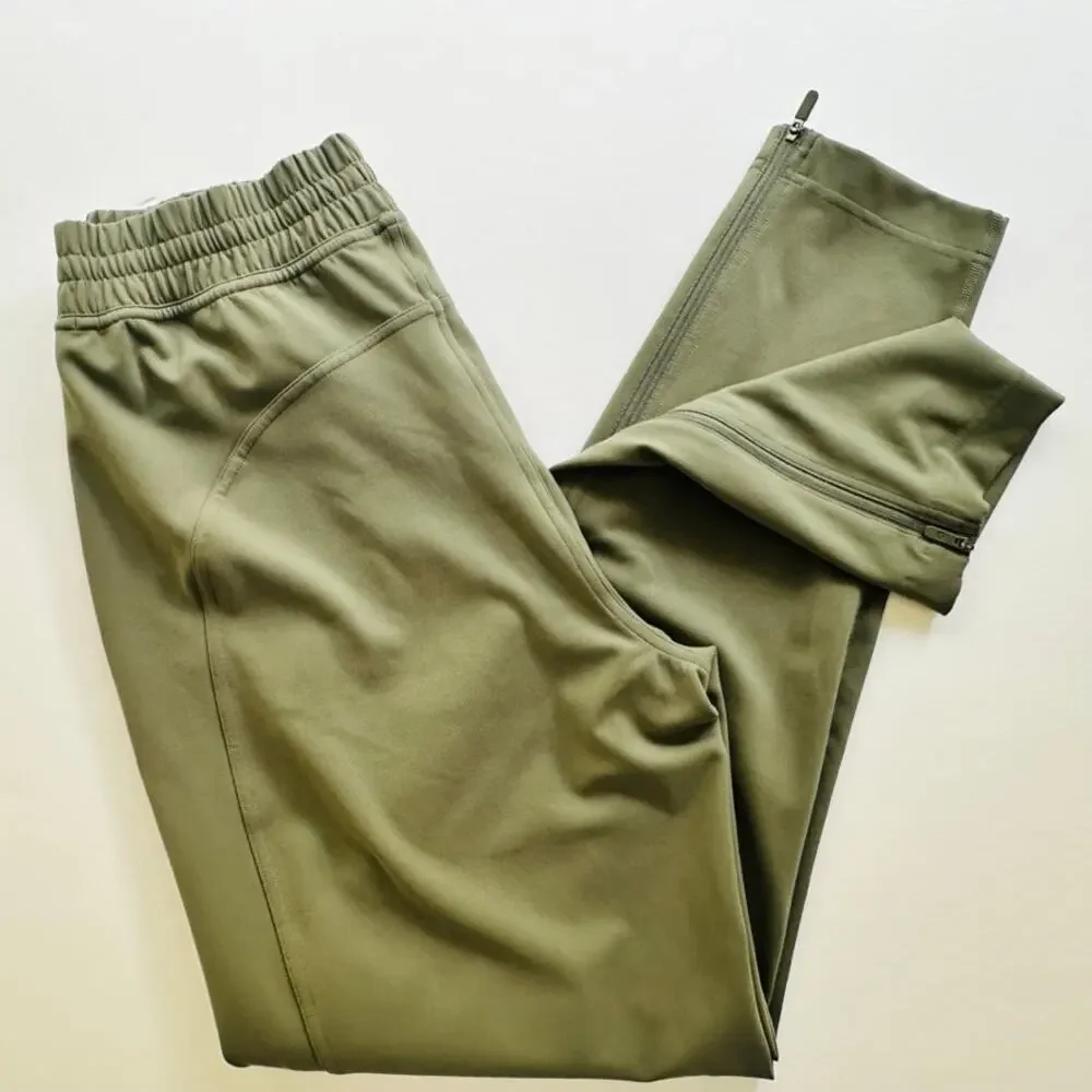 Lululemon Everlux High-Rise Zip-Leg Track Pant Size 6 Grey Sage Green Jogger